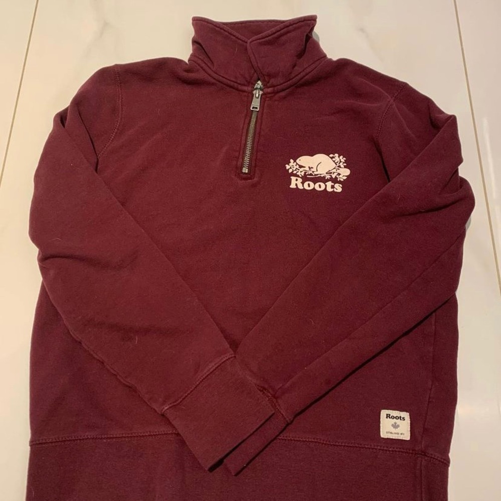 Roots half zip sweater